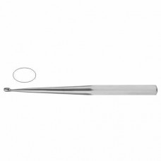 Bruns Bone Curette Oval - Solid Handle - Fig. 4 Stainless Steel, 23 cm - 9" Scoop Size 6.0 mm